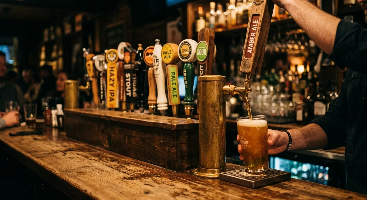 80+ craft beers on tap at The Garage bar in Frederick MD